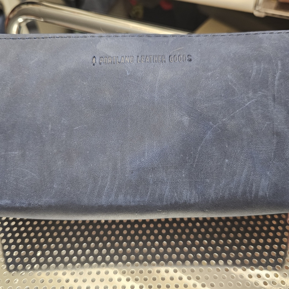 NWOT Portland Leather Navy Blue Utility Bag